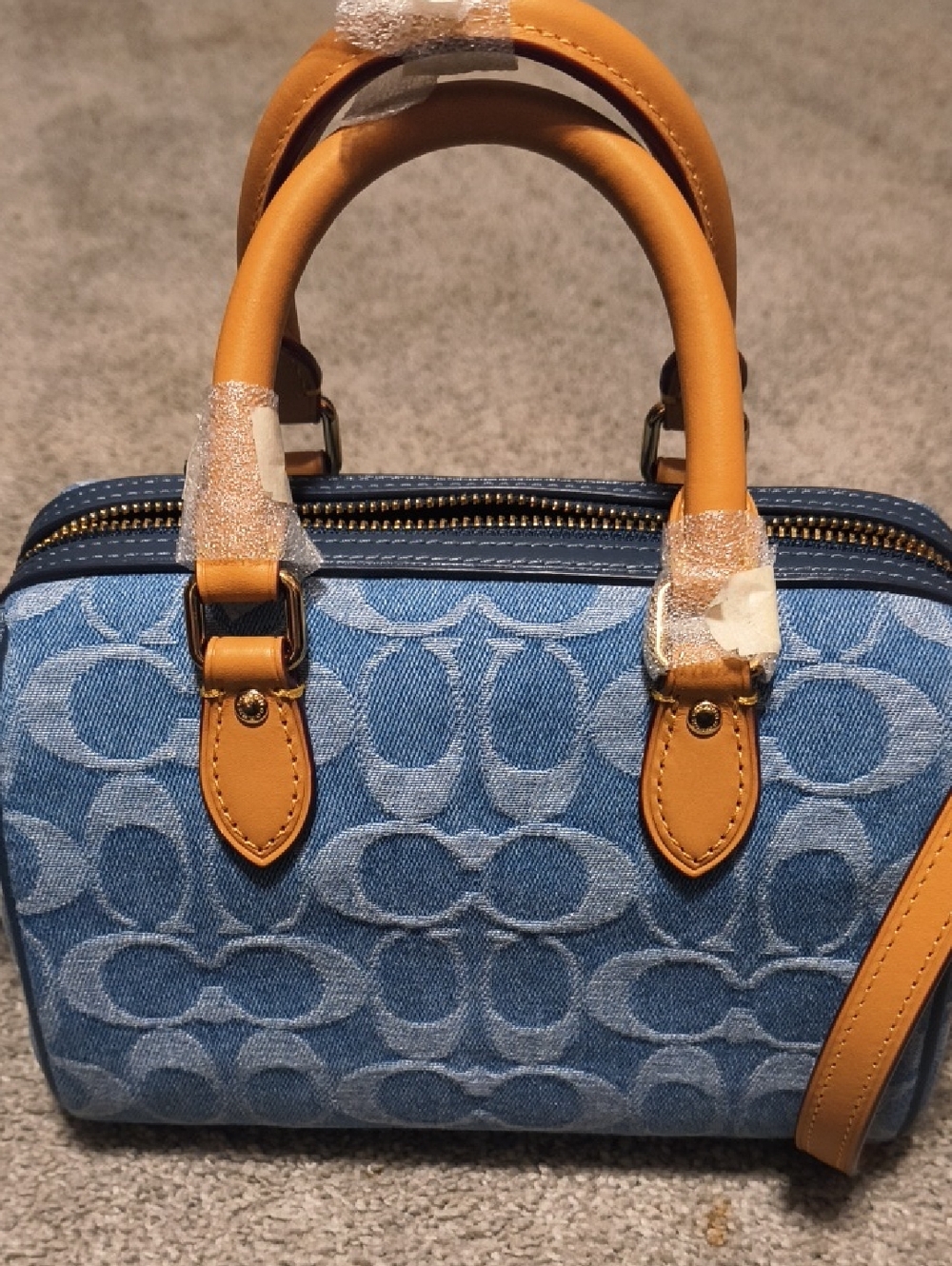 Coach Blue Signature Rowan New With Tags - Picture 6 of 6